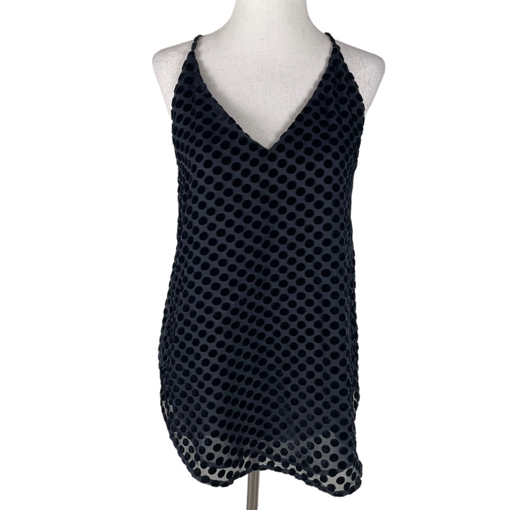 Loft Black Polka Dot Top